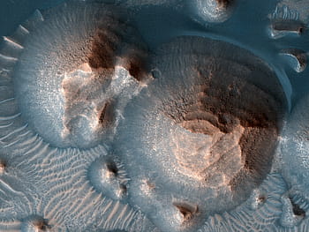 Marte, Arabia Terra, crateri, roccia stratificata, rocce sedimentarie, Aspetto scale, nasa, highrise, geologia, paesaggio, Università dell'Arizona