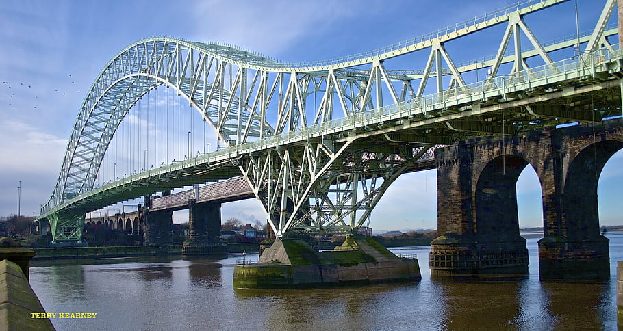 Silver Jubilee Bridge, Runcorn, Widnes, River Mersey, Manchester Ship Canal, through arch bridge, Grade II listed, heritage, architecture, infrastructure, Terry Kearney