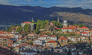 ohrid, severní Makedonie, město, architektura, cestovat, cestovní ruch, odpoledne