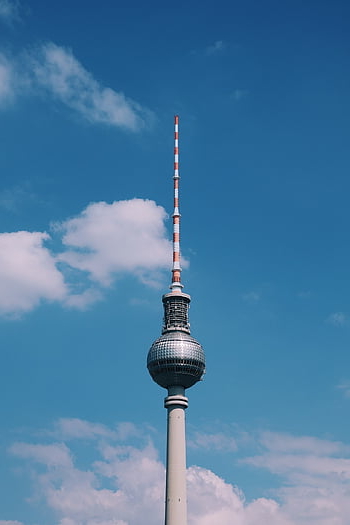 tv Tower, tower, landmark, building, sky, clouds, nature, architecture, capital, city, germany