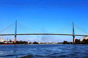 bridge, elbe, hamburg, river