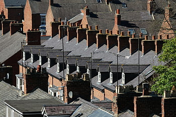 chimneys, rooftops, terraced Houses, roofs, row, city, victorian, architecture, townhouses, houses, old Buildings