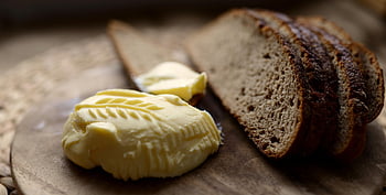 butter, loaf, bread, breakfast, food, meal, dairy, protein, nourishment, healthy