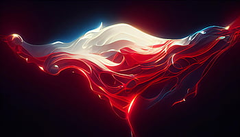 abstract waves, red and white, subtle gradients, flow liquid lines, design element, artistic digital rendering, dark background, abstract art, flowing waves, digital art, abstract background