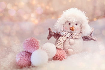 pupazzo di neve, Natale, decorazione, motivo natalizio, periodo natalizio, Avvento, Biglietto natalizio, bokeh, decorazione natalizia, biglietto d'auguri