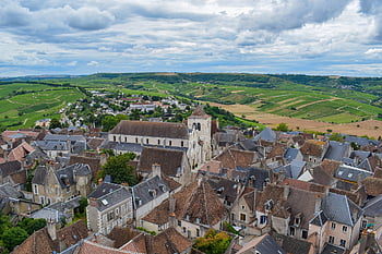 city, panorama, cityscape, landscape, buildings, sancerre, france, church