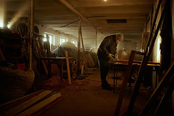 om, Instrument de putere neagră, atelier, pentru prelucrarea lemnului, tâmplar, praf, de interior, unelte, Banc de lucru, iluminat, măiestrie