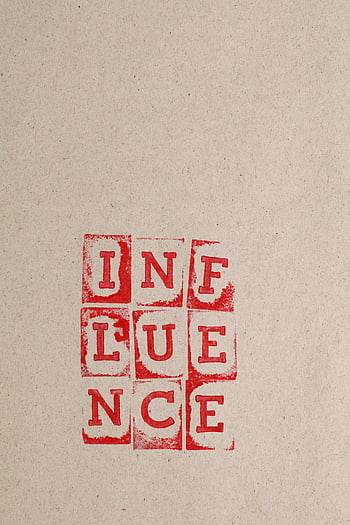 influenza, timbro rosso, Cardboard testurizzato, sensazione vintage, cartone grigio, parola timbrata, design retrò, disegno grafico, tipografia, Arte minimalista, tipografia vintage
