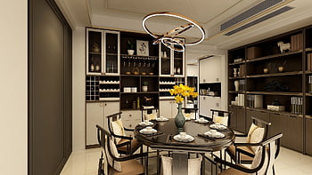 interior Design, dining Table, indoors, furniture, table, decoration, space, house