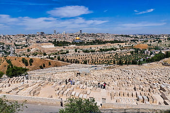 temple Mount, graveyard, tombs, town, village, jewish, outlook, historic Center, israel, jerusalem, panorama