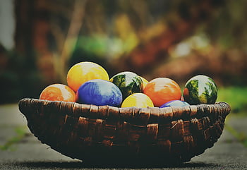 Pasqua, uova di Pasqua, multicolore, colorato, buona Pasqua, uova, nido di Pasqua