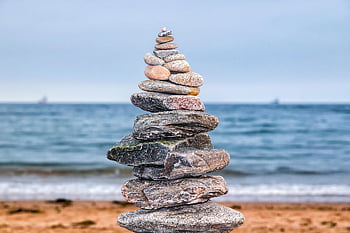 cairn, kameny, pobřeží, Zůstatek, vyvažování hornin, vyvažování kamene, rock stohování, stohování kamene, kamenná hromada, kamenný zásobník, moře