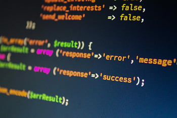 kod php, Wyświetlacz monitorowania, tekst błędu, koncepcje programowania, rozwój, zbliżenie, ekran, kodowanie, rozwój oprogramowania, tworzenie stron internetowych, Komunikat o błędzie
