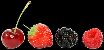 malina, jahoda, třešeň, ostružiny, izolovaný, ovoce, bobule, báječný, jídlo, zdravý, vitamíny