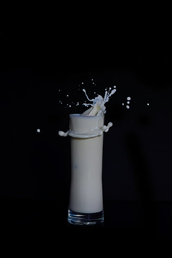 milk, glass Of Milk, glass, drink, fresh, healthy, food, yummy, nourishment, liquid, black Background