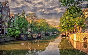 amsterdam, holland, canal, netherlands