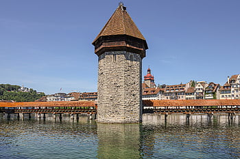 švýcarsko, vojtěška, vodárenská věž, kaple most, prohlížení památek, oblast jezera Lucern