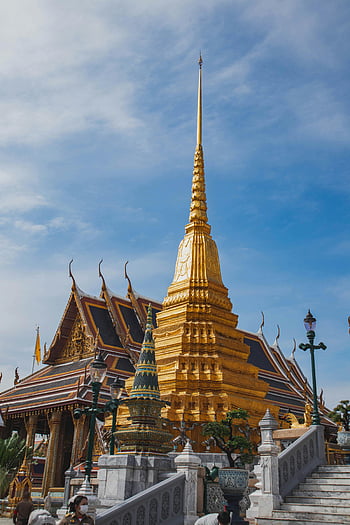 velký palác, wat phra kaew, Bangkoku, Thajsko, zlatá stúpa, Thajská spiritualita, Thajská architektura, nádherný výhled, chrám, mezník, cíl cesty