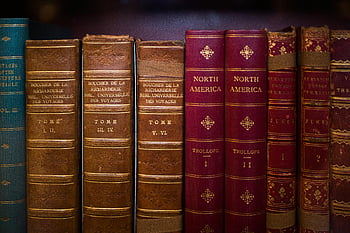 Vintage vázané knihy, knihovna police, historická literatura, North America book, toke book, Boucher de la Richarderie, Bibl. Universelle des Voyages, Trollope, ke mě, jules, Jukes