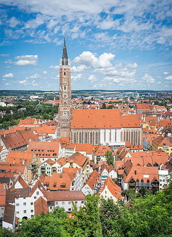 landshut, city, tower, bavaria, nature, germany, historical, old Town, town, church, buildings