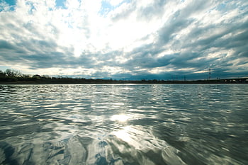 meer, 彩 湖, de rand van het water, natuur, waterkant, bewolkte lucht, wolk, water voorzijde