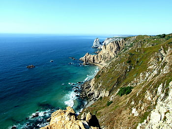 rockyscape, jour, falaises côtières, océan, District de Santarém, le Portugal, une vue à couper le souffle, Paysage naturel, paysage de bord de mer, côte rocheuse, eaux bleues
