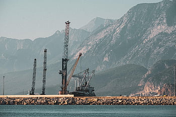 antalya, turkey, konyaalti, nature, port, sea, ocean, mountains