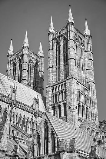 καθεδρικός ναός, πύργους, lincoln, επιβλητικός, αρχιτεκτονική, ορόσημο
