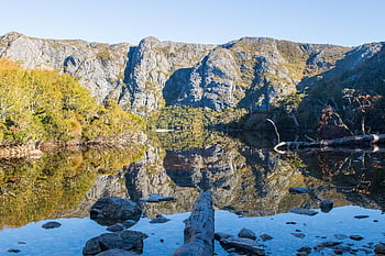 bölcső hegy, tó, visszaverődés, nemzeti, park, természet, tájkép, Tasmania