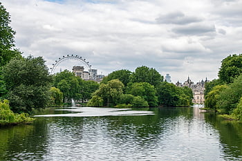 london, river, landscape, laguna, lake, nature, park, noria, attraction, darling, clouds