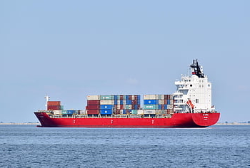 Schiff, Ladung, Natur, Container, Industrie, Transport, Meer, Export, Handel, Boot, rot