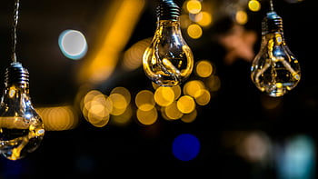 lógó izzók, közeli fotó, bokeh háttér, művészi lövés, izzó dekoráció, bokeh hatása, dekoratív világítás, függő lámpák, bokeh világítás, villanykörte művészet, bokeh fotózás