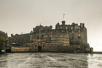 edinburgh hrad, hrad, Edinburgh, Skotsko, esplanáda, architektura, město, cestovní ruch, skotský, mezník, starý