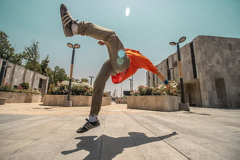 parkour, run, jump, sports, fitness, backflip, street, iran, cannon