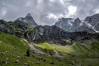 hory, Alpy, krajina, Příroda, švýcarsko, nebe, panoráma, túra, mraky, summitu, cesta