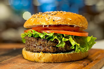 hampurilainen, ruoka, ateria, Pikaruoka, gourmet, voileipä, iso patty, leipä, pullat, liha, lehtisalaatti