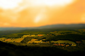 krajina krajiny, zlatá hodina, pole, lesy, živé nebe, zelený listovaný strom, tělo z vody, dechberoucí výhled, venkovské scenérie, Přírodní krásy, západ slunce záře