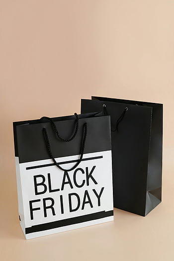 Black Friday, shopping bags, minimalist shot, modern consumerism, Black Friday sale, paper bags, Black Friday themed, consumer trends, minimalist design, shopping trends, sale text