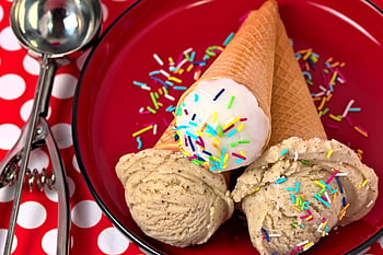 zmrzlina, dezert, Svačina, vafle kužely, gelato, parfait, sorbet, šerbet
