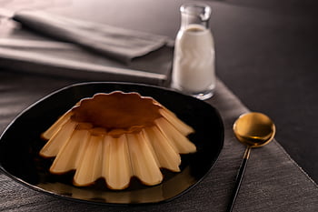 krémový karamel, sladký, dezert, pudink, karamel, deska, jídlo, Lahodné, Chutný, báječný, jíst