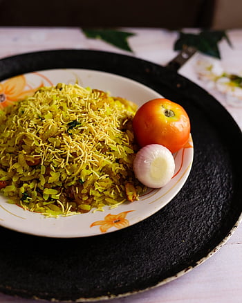 Poha, prima colazione, Colazione indiana, spuntini indiani, Cibo indiano, India Food, cibo, cibo asiatico, spuntini salutari, cibo vegetariano, colazione salutare