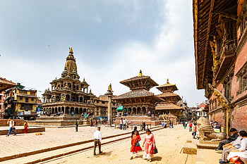 patan durbar square, světového dědictví UNESCO, Kathmandu Nepál, turisté, Bohatá historie, kulturní místo, starověké architektury, chrámový komplex, historický mezník, kulturního cestovního ruchu, Tradiční budovy