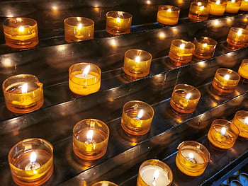 candles, church, faith, lights, grief, farewell, church Candle, candlelight, flame