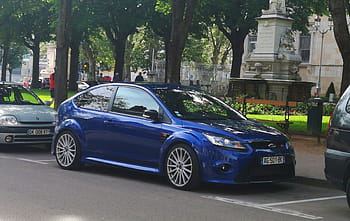 vado, atención, rs, 2009, azul, coche, Chalon sur Saone, 2.5, 302 HP, calle, estacionado