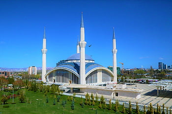 cami, minaret, dome, architecture, islam, religion, building, city, turkey, ankara, view