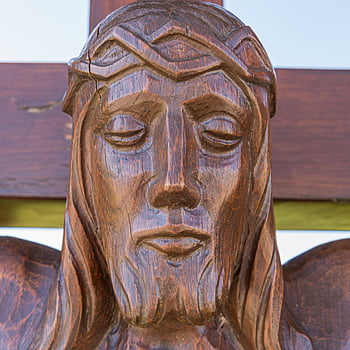 face, christianity, religion, jesus, symbol, statue, christian, monument, head, wood, portrait