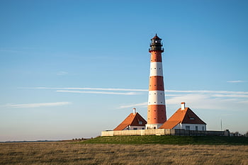 maják, st peter-ording, Severní moře, Wadden moře, pobřeží, krajina, Příroda, tráva, nebe, westerhever, národní park