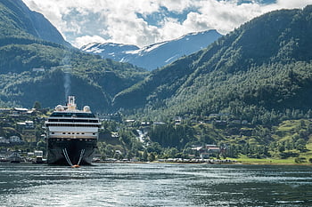 výletní loď, fjord, hory, osobní loď, plavba, loď, geirangerfjord, Příroda, plavidlo, Alpy, město