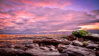 maisema, meri, ranta, luonto, sinitaivas, valtameri, auringonlasku, taivas, vene, vesi, matkustaa