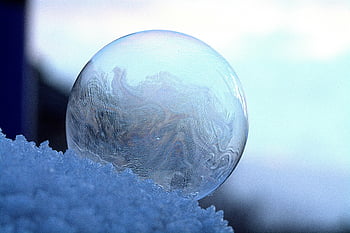 frozen water, frosted soap bubble, winter magic, close-up, snow, frozen bubble, winter scene, icy bubble, frosty bubble, winter photography, frozen soap bubble